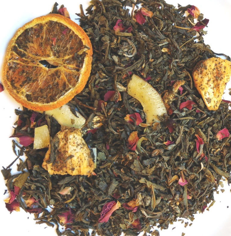 Grüntee mit Mandarine und Kokosgeschmack